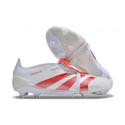 adidas Predator Elite Fold-over Tongue FG Bianco Rosso