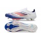 Scarpe Adidas F50+ Senza Lacci FG Ftwr Bianco Rosso Solare Blu Lucido