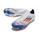 Scarpe Adidas F50+ Senza Lacci FG Ftwr Bianco Rosso Solare Blu Lucido