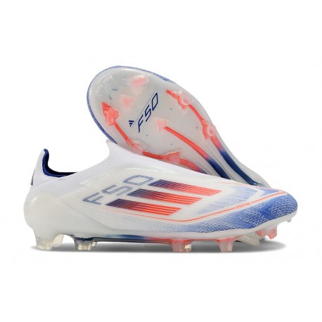 Scarpe Adidas F50 Elite LL FG Ftwr Bianco Rosso Solare Blu Lucido