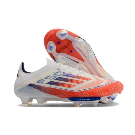 Adidas F50 + Elite FG Ftwr Bianco Rosso Solare Blu Lucido
