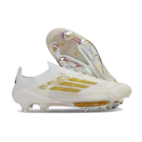 Adidas F50 + Elite FG Ftwr Bianco Oro Met Ftwr Bianco