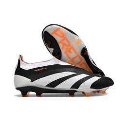 Adidas Predator Elite Senza Lacci FG Nero Bianco Arancio
