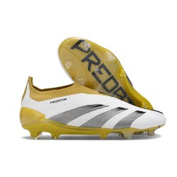 Adidas Predator Elite Senza Lacci FG Bianco Oro Nero