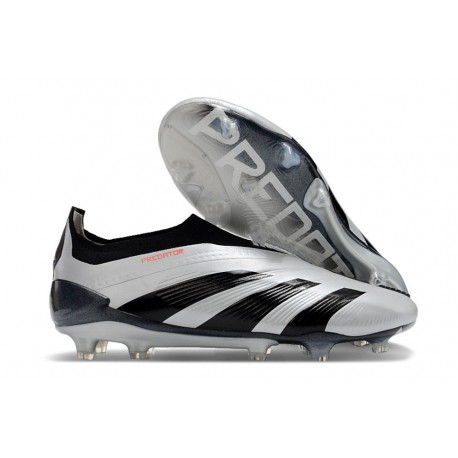 Adidas Predator Elite Senza Lacci FG Argento Nero