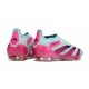 Adidas Predator Elite Senza Lacci FG Almost Blu Lucid Rosa Semi Giallo Solare