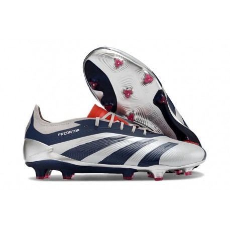 Scarpe da Calcio adidas Predator Elite FG Argento Nero Rosso