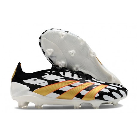 Scarpe da Calcio adidas Predator Elite FG Nero Bianco Oro