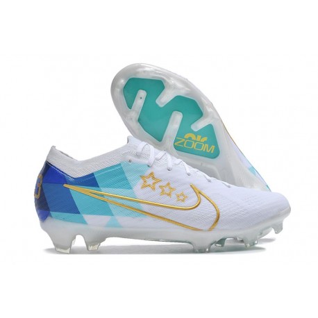 Nike Air Zoom Mercurial Vapor XV Elite FG Bianco Blu Oro