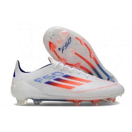 Adidas F50 Elite FG Scarpa Bianco Blu Rosso
