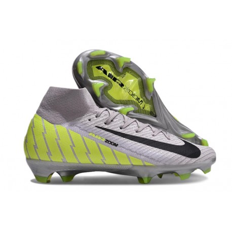 Scarpe Nike Mercurial Superfly 10 Elite FG Grigio Verde Nero