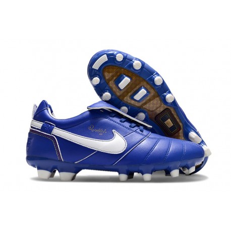 Scarpe Nike Tiempo Legend 10 Elite FG Ronaldo Blu Bianco