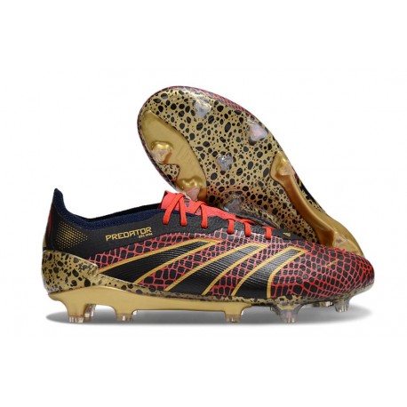 Scarpe da Calcio adidas Predator Elite FG Rosso Oro Nero