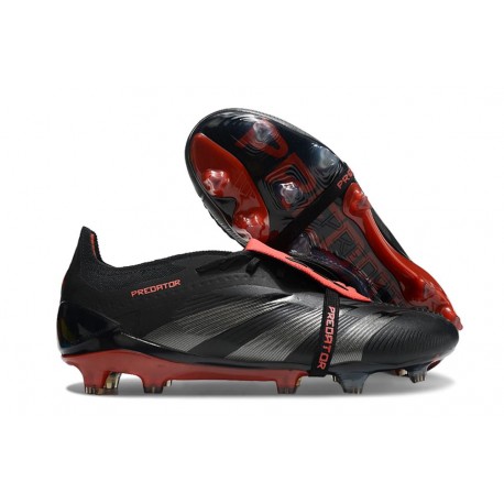 Scarpe da Calcio Adidas Predator Elite FT FG Stealth Victory - Nero Grigio Rosso