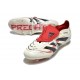 Adidas Predator 25 Elite FT FG Bianco Off Nero Core Rubino Puro