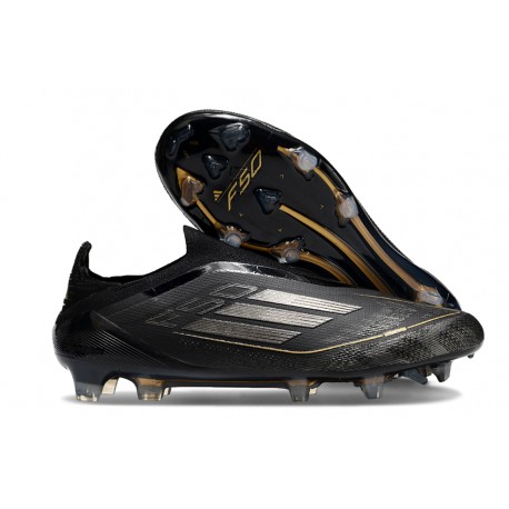 Scarpe da Calcio Adidas F50 Elite LL FG Nero Core Ferro Metallizzato Oro Met