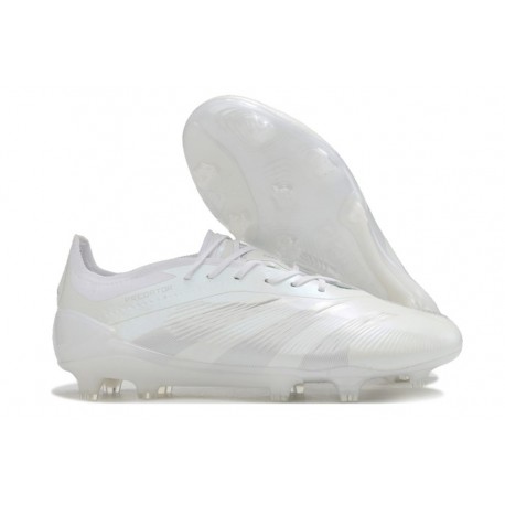 Scarpe da Calcio adidas Predator Elite FG Bianco Argento Met
