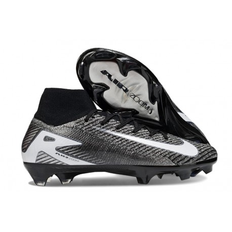 Nike Air Zoom Mercurial Superfly 10 Elite FG Nero Bianco