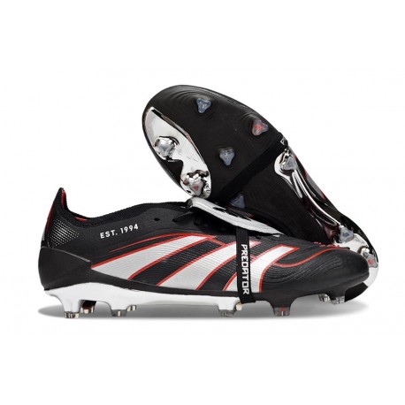 Adidas Predator Elite Foldover Tongue FG Nero Bianco Rosso