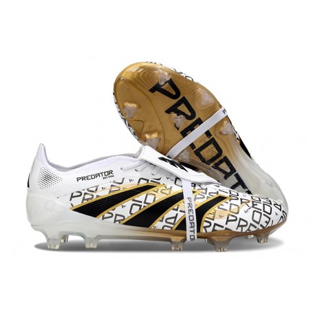 Scrpa Adidas Predator Elite FT 25 FG Bianco Nero Core Oro Met