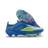 Scarpe Adidas F50+ Senza Lacci FG X MESSI Team Blu Royal Giallo Solare Semi Blu Burst