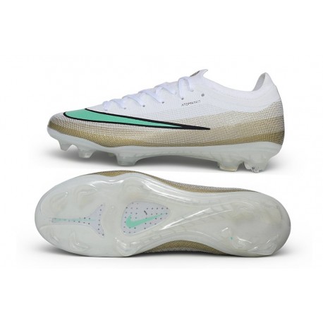 Nike Mercurial Vapor 17 Elite FG Bianco Verde luminescente Mtlc Oro