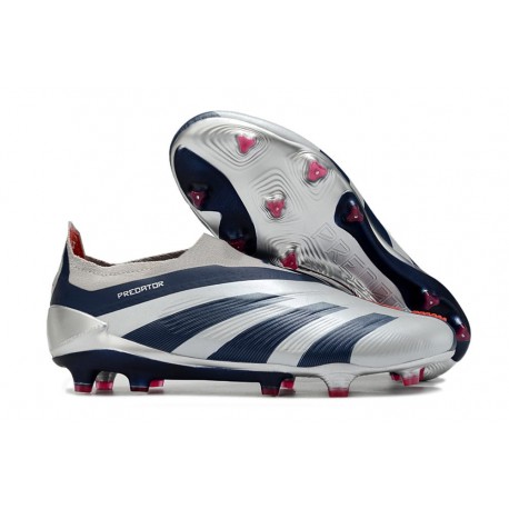 Adidas Predator Elite Senza Lacci FG Argento Nero Rosso
