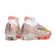 Nike Air Zoom Mercurial Superfly IX Elite FG Bianco Oro Argento