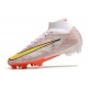 Nike Air Zoom Mercurial Superfly IX Elite FG Bianco Oro Argento