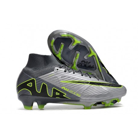 Nike Air Zoom Mercurial Superfly IX Elite FG Grigio Nero Verde