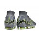 Nike Air Zoom Mercurial Superfly IX Elite FG Grigio Nero Verde