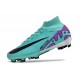 Nike Air Zoom Mercurial Superfly IX Elite FG Turchese Hyper Fucsia Dream Nero Bianco