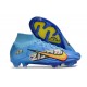 Nike Zoom Mercurial Superfly 9 Elite FG X Mbappe Blu Baltico Bianco
