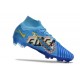 Nike Zoom Mercurial Superfly 9 Elite FG X Mbappe Blu Baltico Bianco