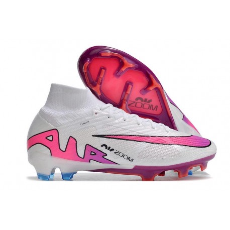 Nike Zoom Mercurial Superfly 9 Elite FG Bianco Rosa Blu
