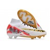 Nike Zoom Mercurial Superfly 9 Elite FG MR Bianco Rosso Oro