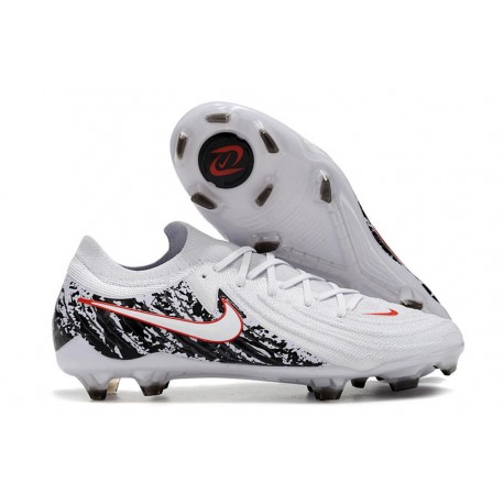 Nike Scarpa Phantom GX II Elite FG Bianco Nero Rosso